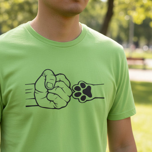 Fist Bump Paw Bump Tee | Cat Lover Graphic Shirt
