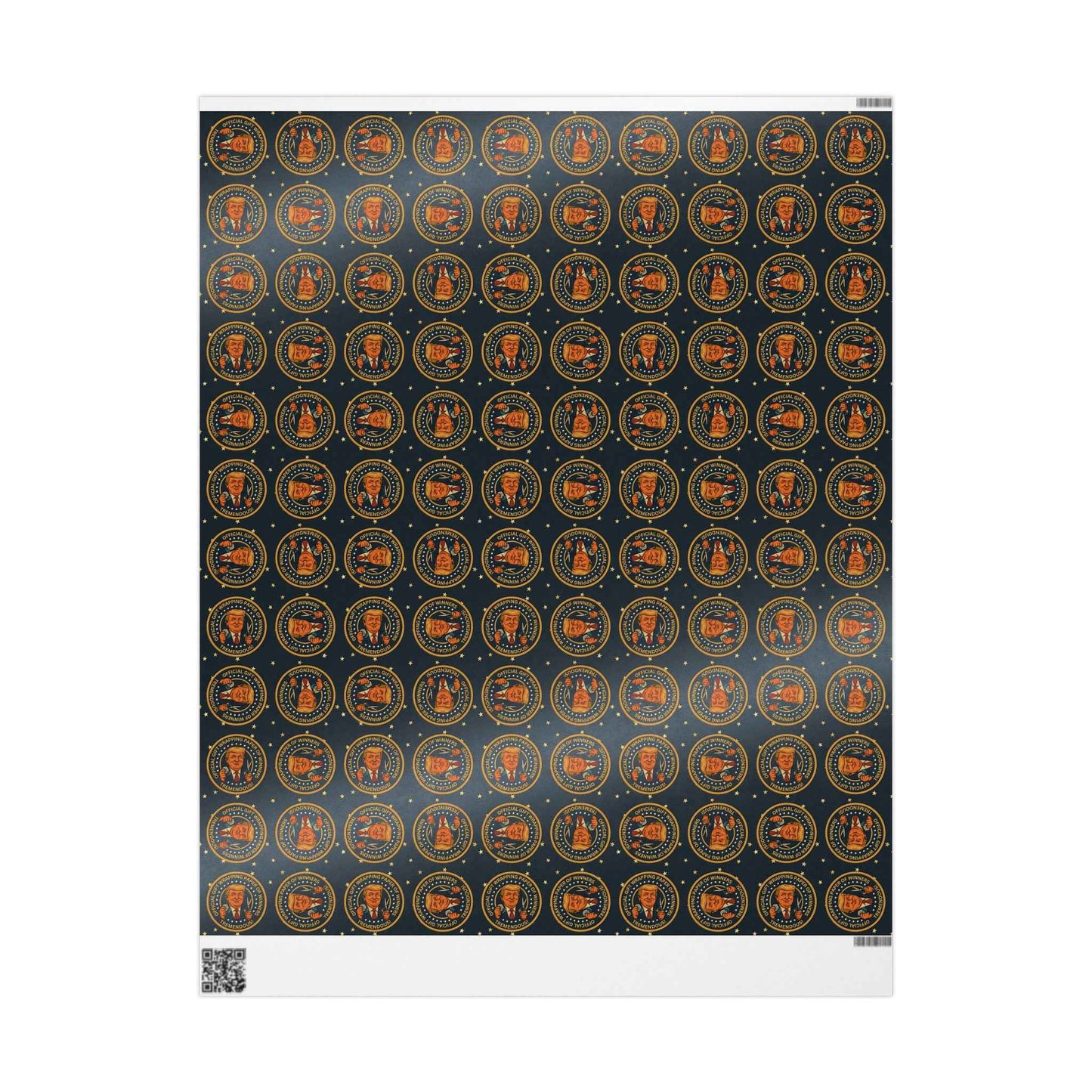 Political Parody “Official Gift Wrapping Paper of Winners” – Tremendous Seal Pattern
