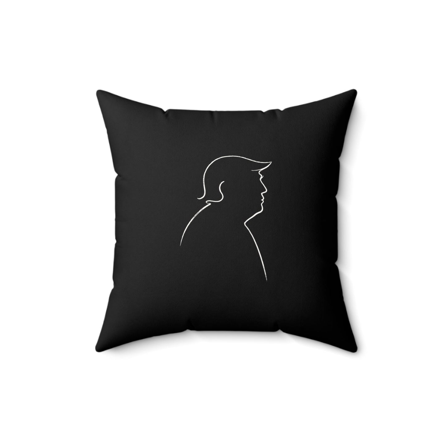 Single-Line Portrait Suede Throw Pillow | Modern Graphic Accent Cushion