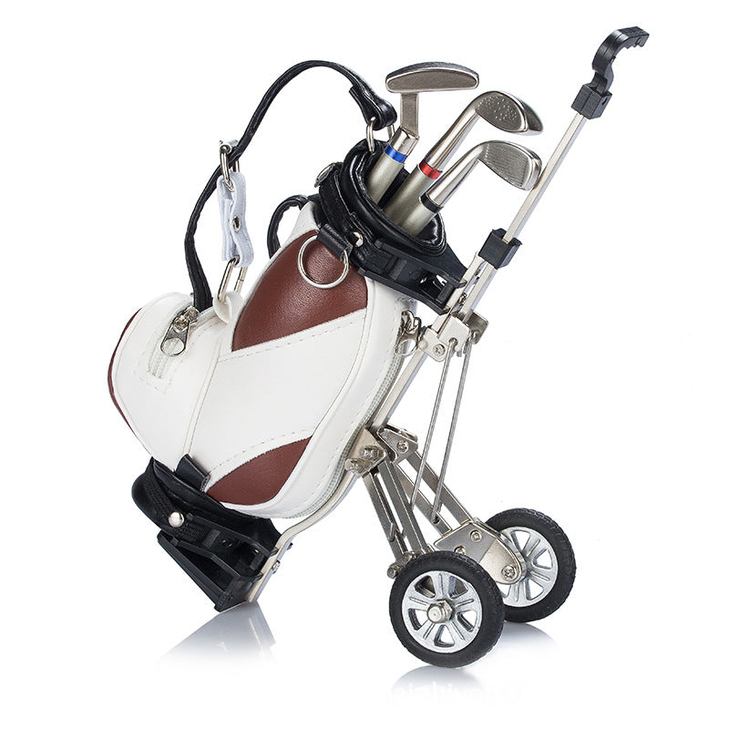 Golf bag pen holder decorations