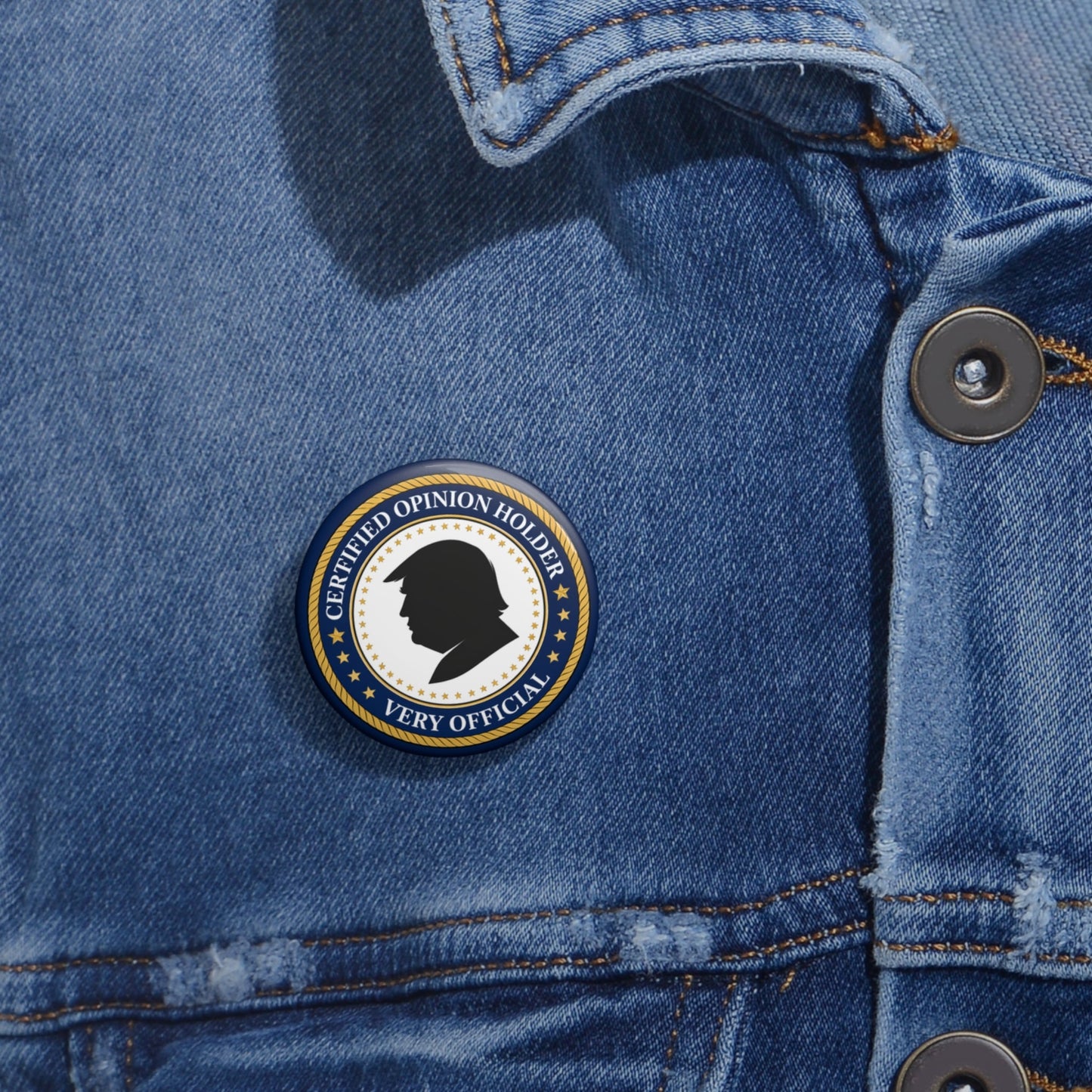 Certified Opinion Holder Pinback Button