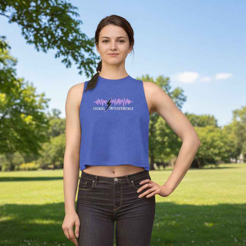 Signal Interference Crop Tank – Neurostatic Edition