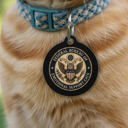 Federal Bureau of Emotional Support Cats Pet Tag