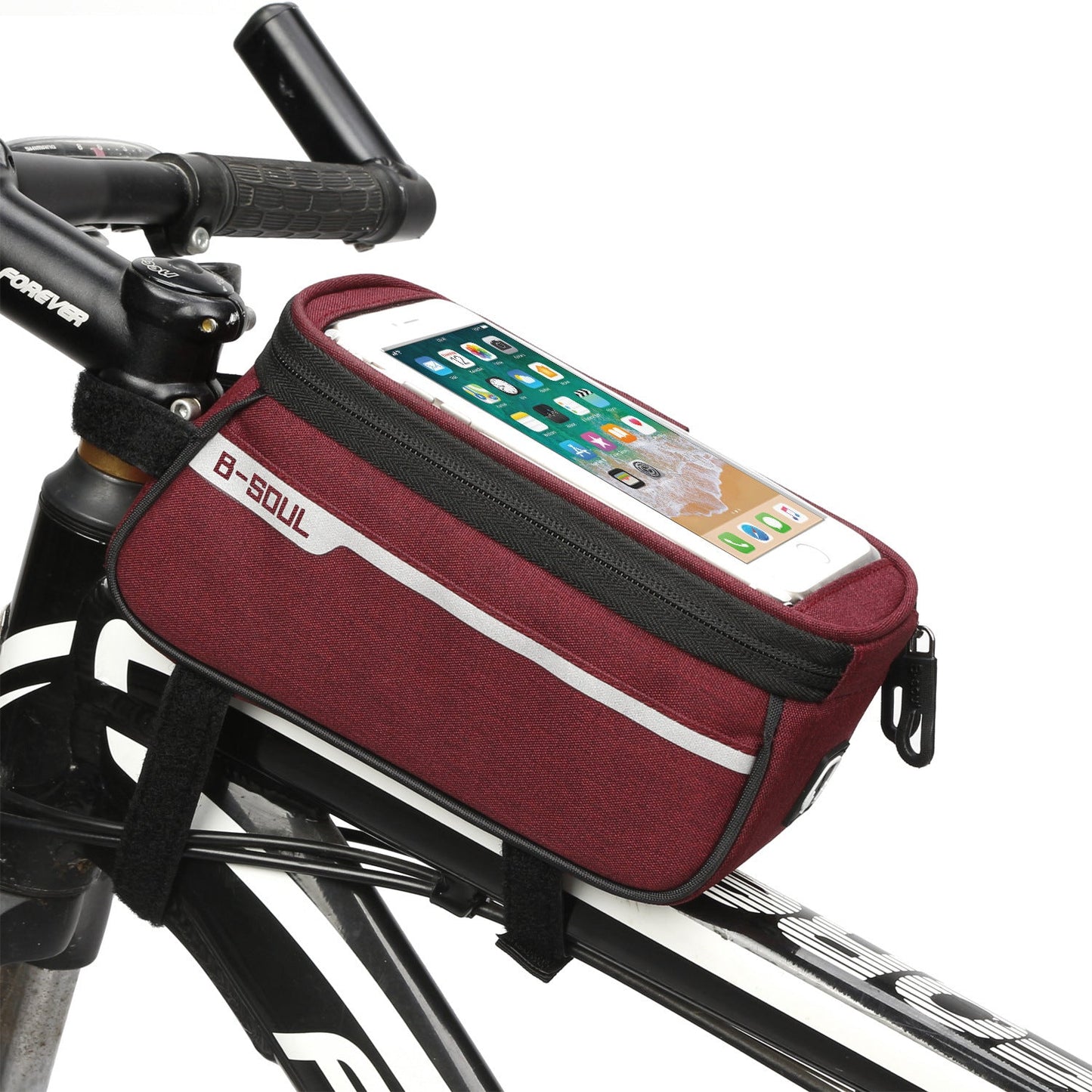 Bike Bag Bicycle Bag Phone Case For Bicycle Cycling Mobile Bike Accessories Head Tube Cell Mobile Phone Bag Case Waterproof Bike Handlebar Bag Bicycle Phone Mount Bicycle Phone Mount Holder Pouch Bag Cycling Frame
