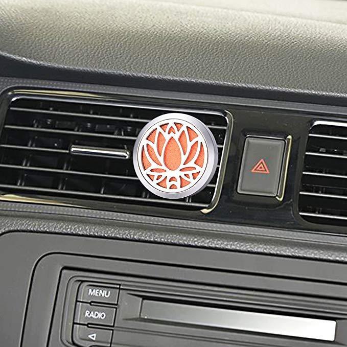 Stainless Steel Car Air Freshener Clip & Aromatherapy Box