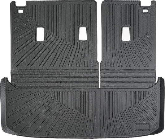 Yakitoko 3D TPE Car Trunk Cargo Liner Mat for Nissan Pathfinder 7/8 Seat 2022-2026 with Backrest Mat Custom Fit All-Weather Waterproof Floor Protection, Heavy Duty & Odorless