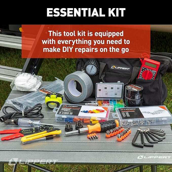 Lippert 15-Piece RV Tool Kit for Maintenance on Motorhomes, 5th Wheel Campers and Travel Trailers 2022000853