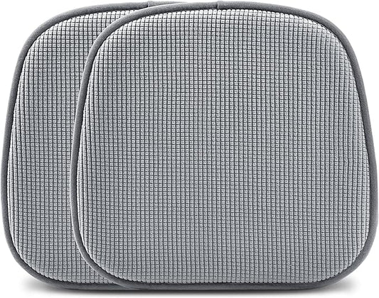 Shinnwa Kitchen Seat Cushions Set of 2, Non Slip Dining Chair Cushions, U-Shaped Indoor Chair Pads, 2 Pack, 15 x 16 Inches, Grey