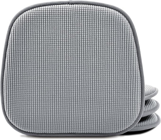 Shinnwa Dining Chair Cushions 4 Pack, Non Slip Indoor Chair Pads, U-Shaped Kitchen Seat Cushions, Set of 4, 15 x 16 Inches, Grey