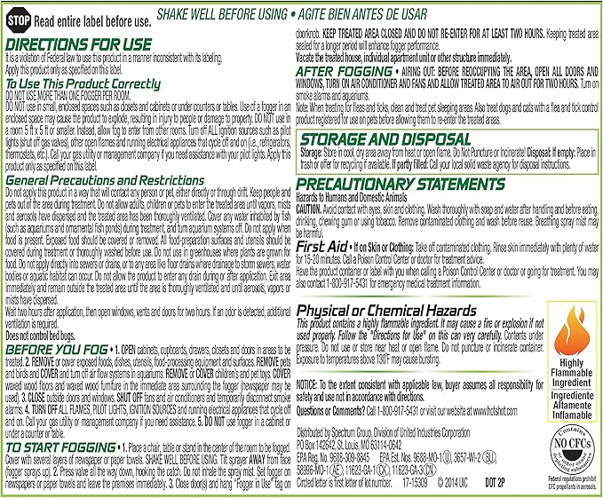 Hot Shot Fogger With Odor Neutralizer, Kills Roaches, Ants, Spiders & Fleas, Controls Heavy Infestations, 24 Count, 2 Ounce