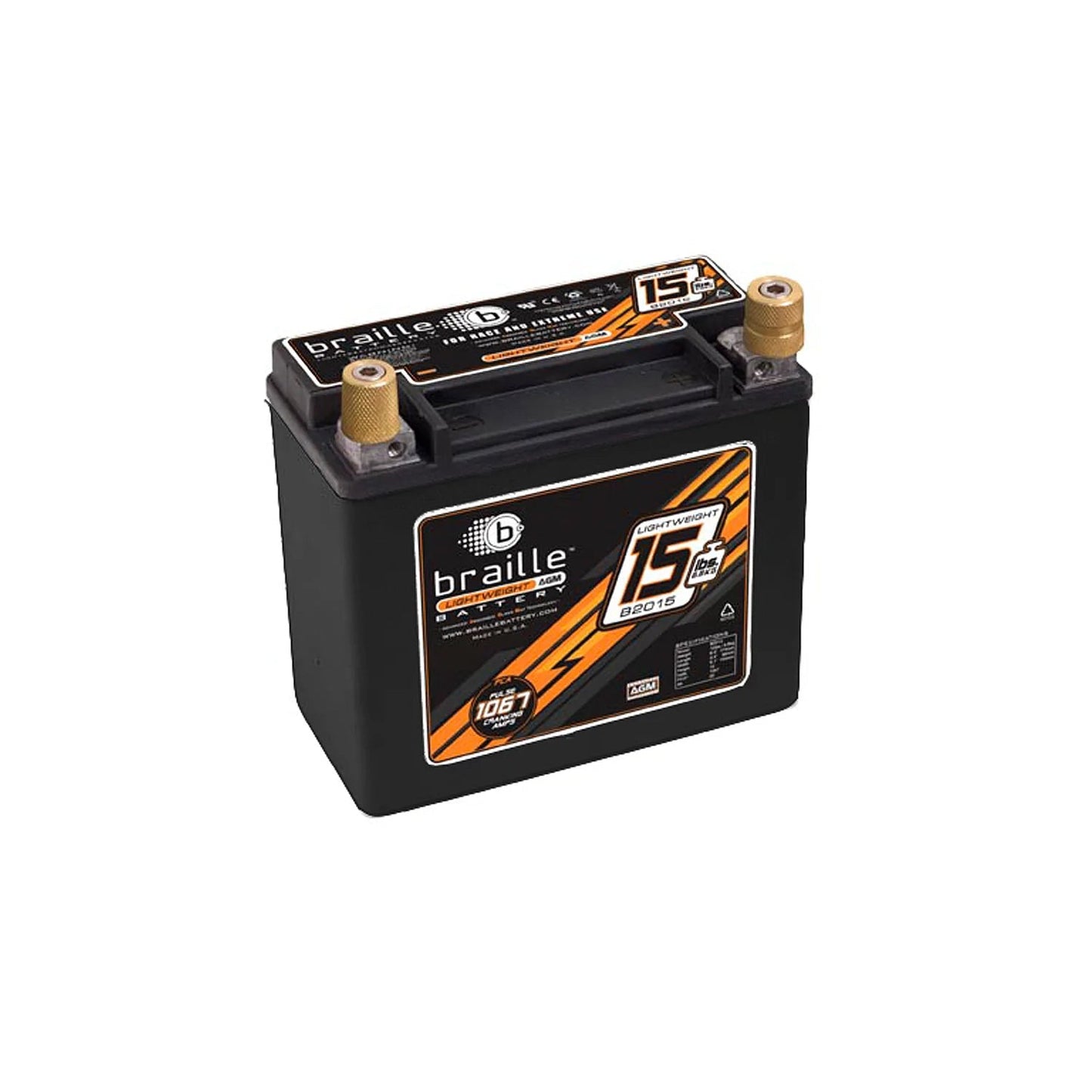 Braille B2015 Battery With Terminals