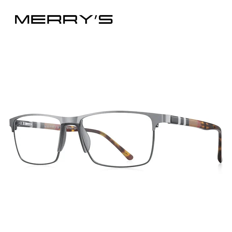 MERRYS DESIGN Men’s Titanium Glasses – Ultralight Square Prescription Frame