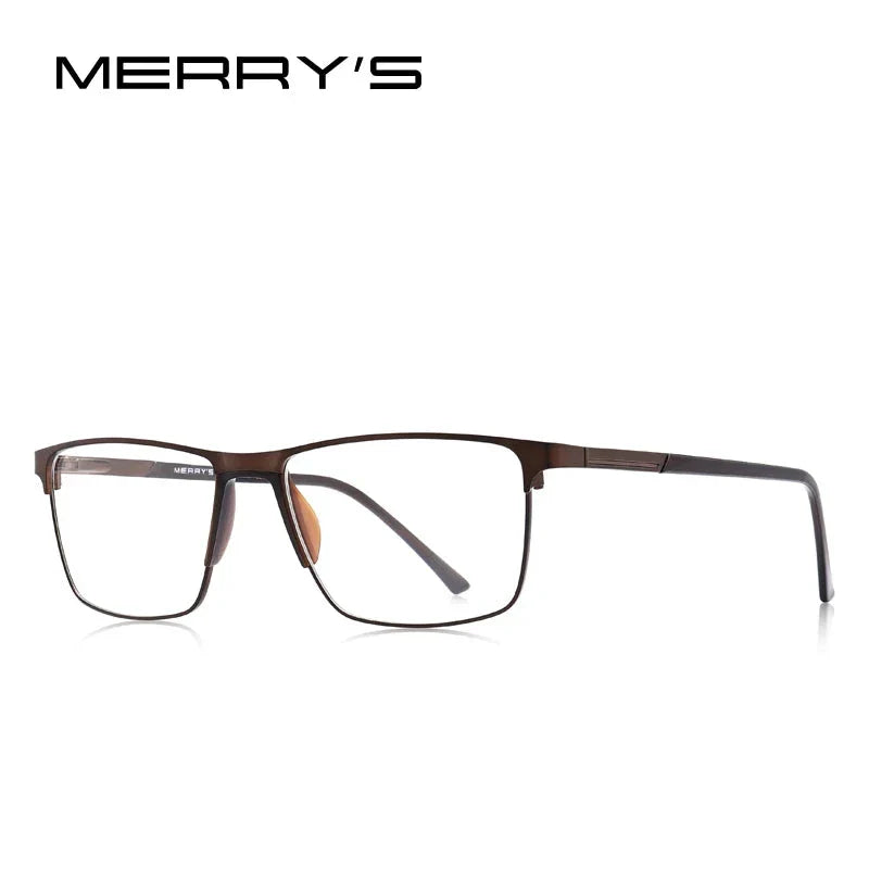 MERRYS DESIGN Men’s Titanium Glasses – Ultralight Square Prescription Frame