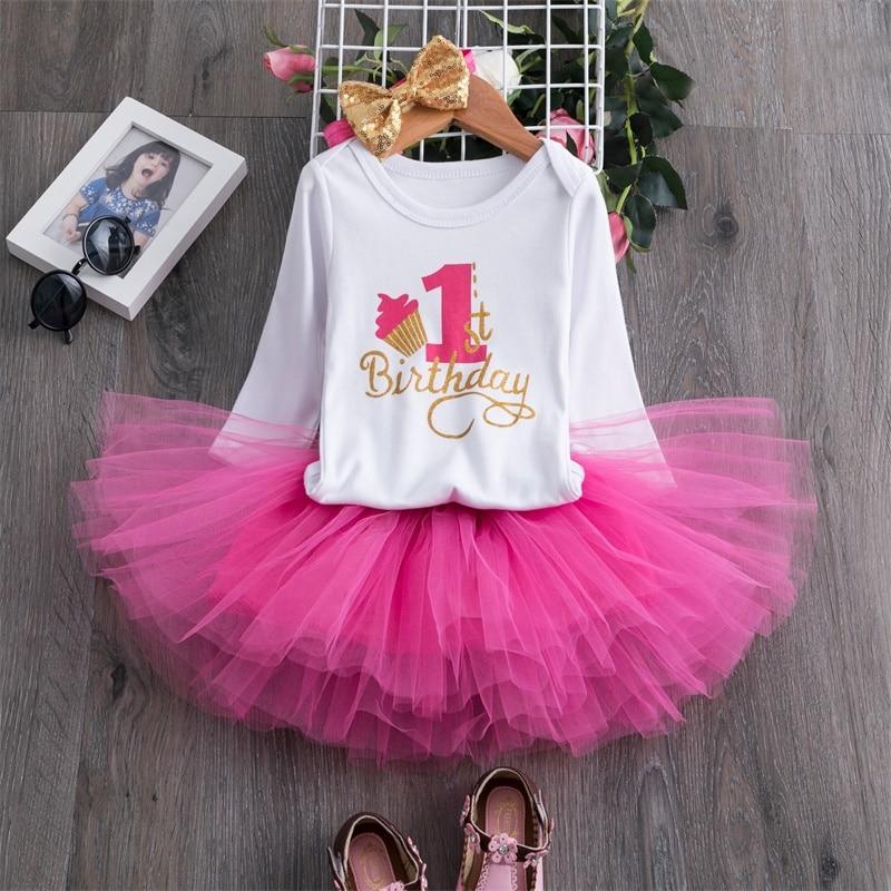 Unicorn Party Dresses For 1 Year Baby Girl Birthday Outfits FOr 1st Birthday Party