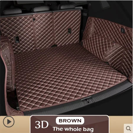 Leather Car Trunk Mat For Tesla Model 3 2019 Cargo Liner Accessories Interior Boot