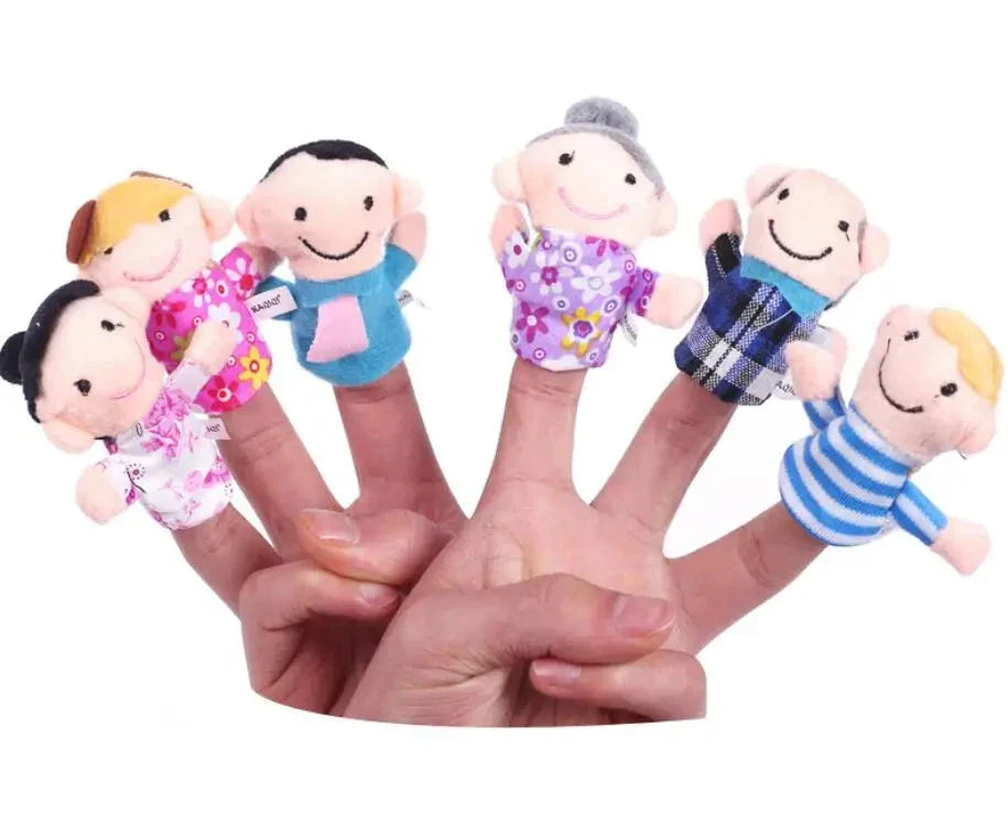 Hand Finger Puppets Plush Set – Animal Cartoon Toys for Kids