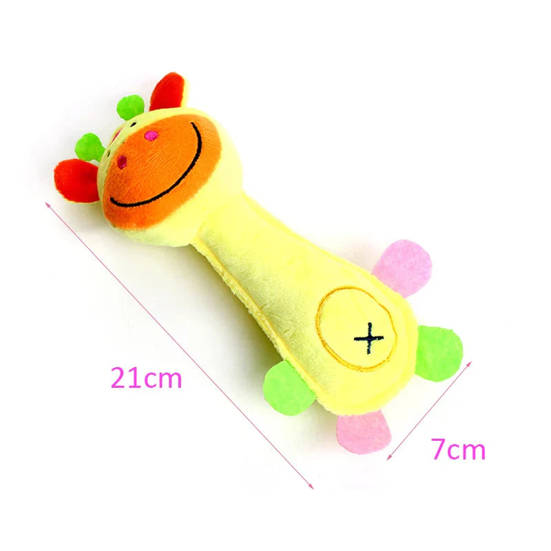 Durable Squeaky Dog Plush Toy – Animal Shape Chew Toy for Small Dogs & Puppies