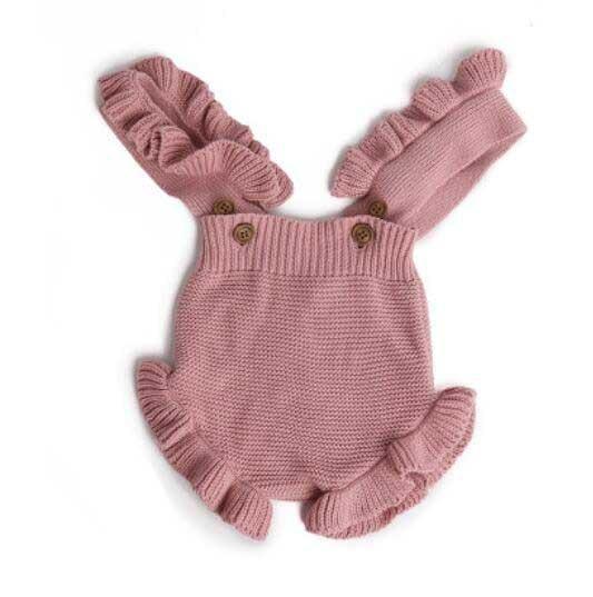 Baby Girl Knitted Clothes Rompers Jumpsuit Cotton Infant Baby Girl Romper In Retro Style For Girls