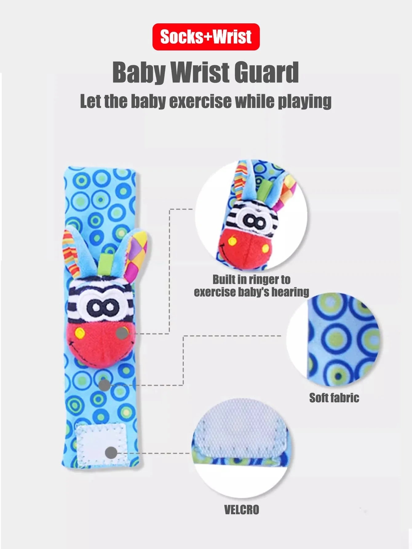 Baby Wrist Rattle Socks Sensory Educational Toys Set