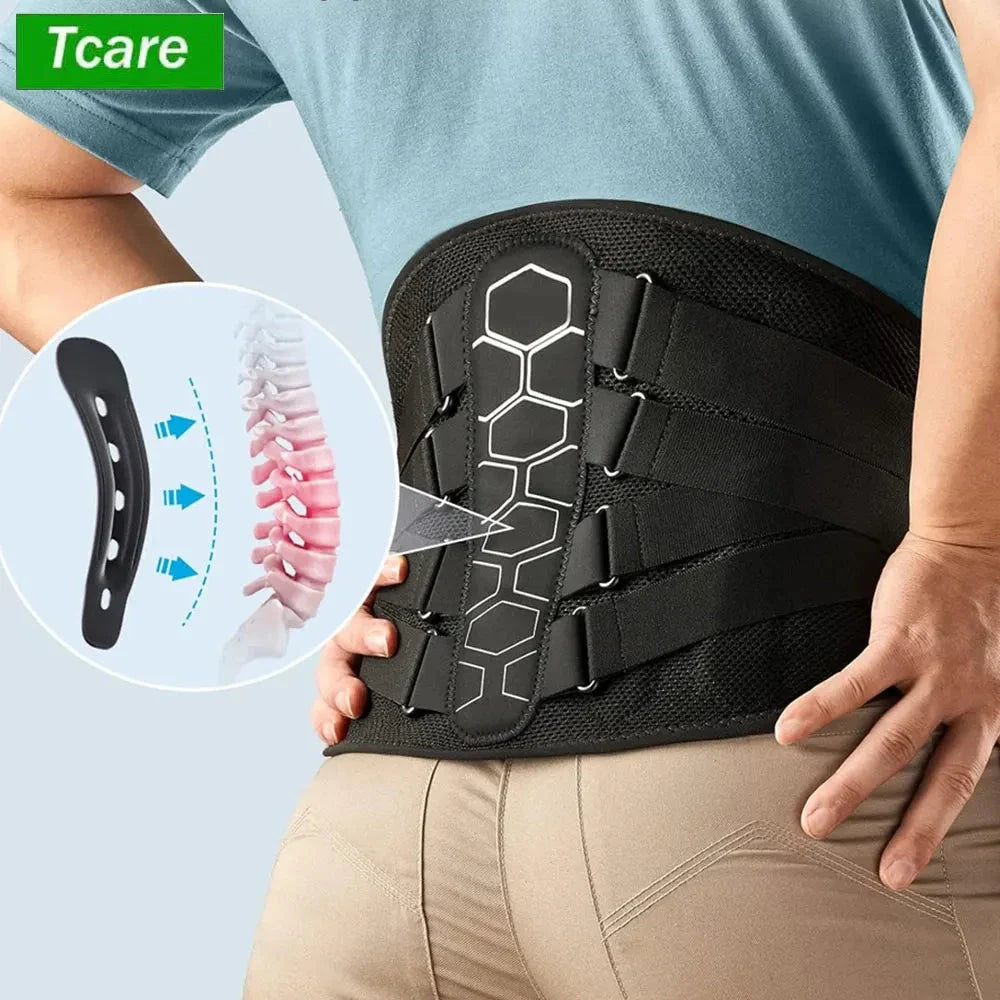 Adjustable Back Brace for Lower Back Pain Relief – Lumbar Support Belt for Sciatica, Herniated Disc & Scoliosis