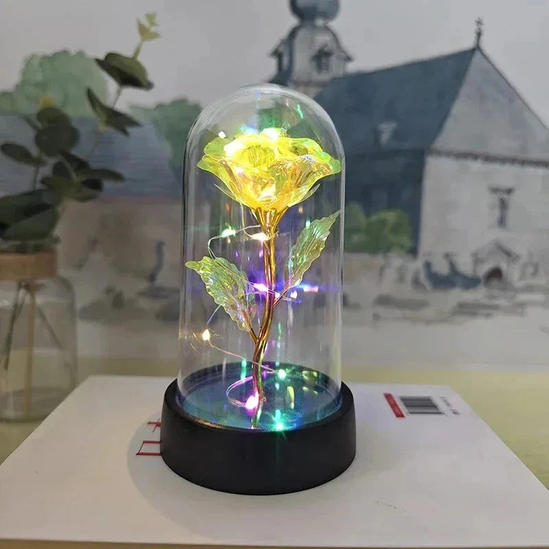 LED Rose Night Light – Realistic Eternal Flower Romantic Decor