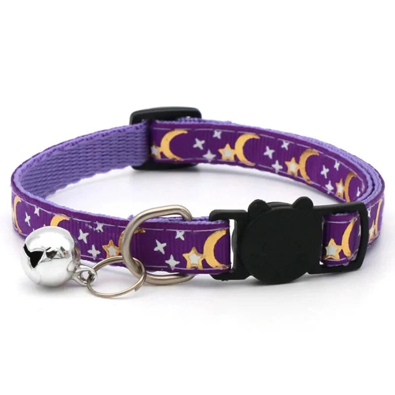 Colorful Pet Collar with Bell – Adjustable for Cats & Small Dogs