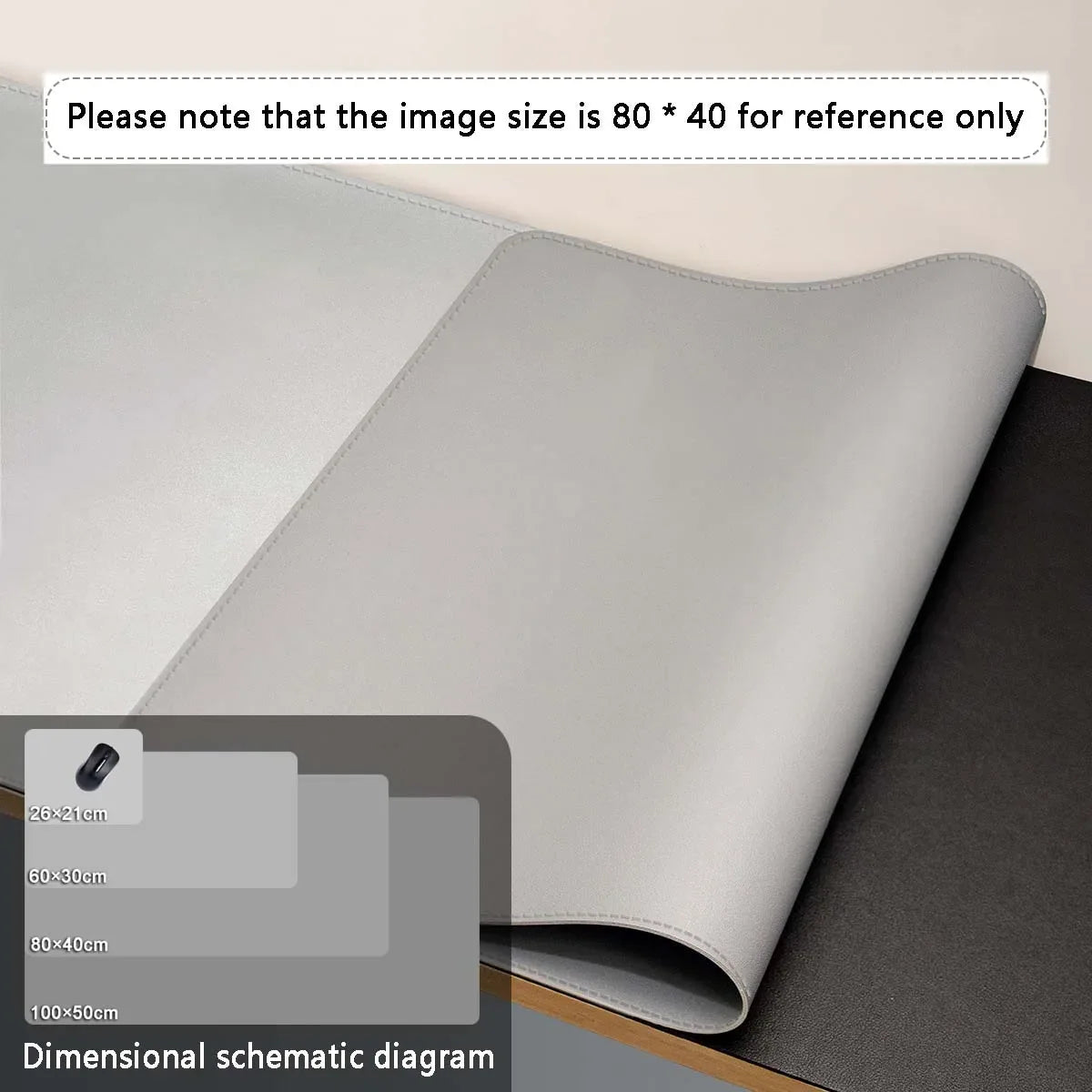 Large Mouse Pad – PU Leather Waterproof Desk Protector Mat for Office, Gaming, Keyboard & PC Accessories