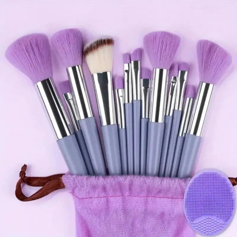 Soft Fluffy Professional Makeup Brush Set - 13-16pcs for Foundation, Eyeshadow, and More