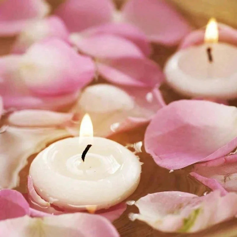 6/10/16Pcs Unscented Floating Candles – Romantic Soy Wax Discs for Valentine's Day, Weddings, Parties, and Home Décor