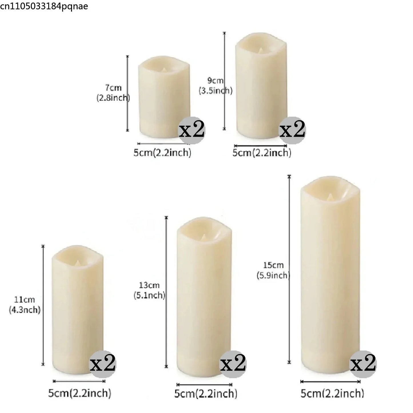 10-120pcs Flameless Fake Candle LED Flickering Candles Battery Operated LED Pillar Candles for Wedding Halloween Decor Party