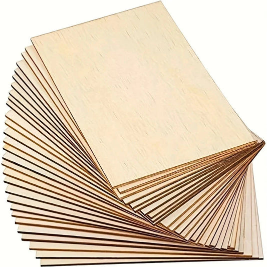 Unfinished Wood Sheets for Crafts - 6x4in/15x10cm (4/8/15 Pcs) | DIY Arts & Projects