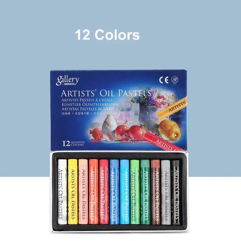 Artist Oil Pastel Set - 12/25/50 Colors, Non-Toxic Washable Crayons for Drawing & Painting