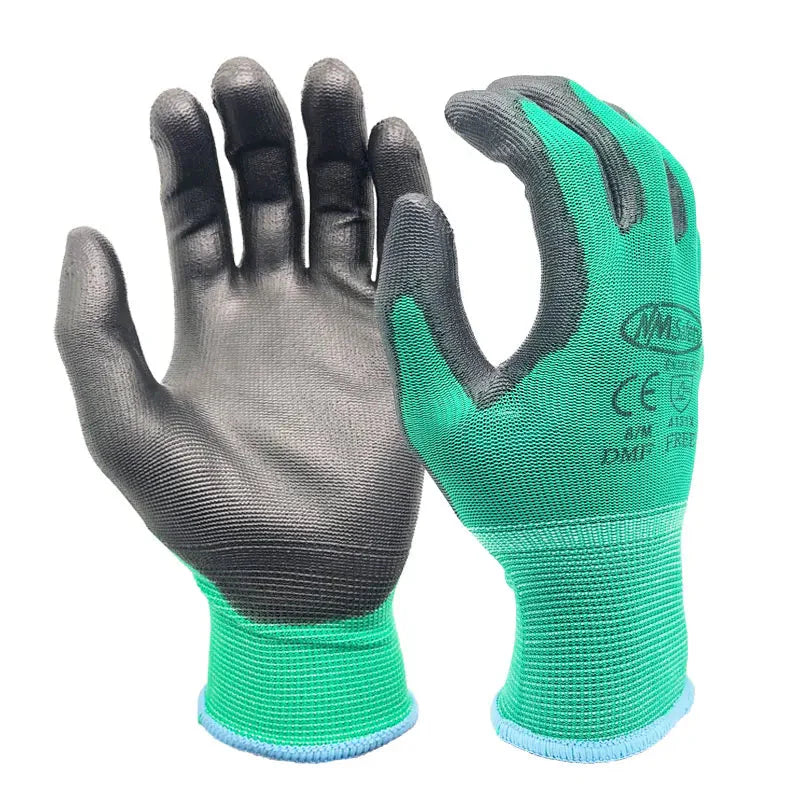 24PCS Professional Protective Gloves – PU Coated Work Gloves for Construction, Gardening & Light-Duty Tasks