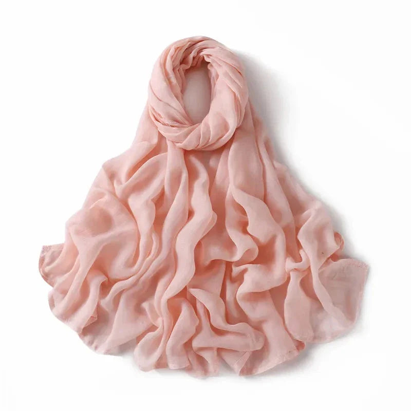 Women’s Large Cotton Rayon Hijab Scarf – 180x95cm Plain Wrap & Shawl