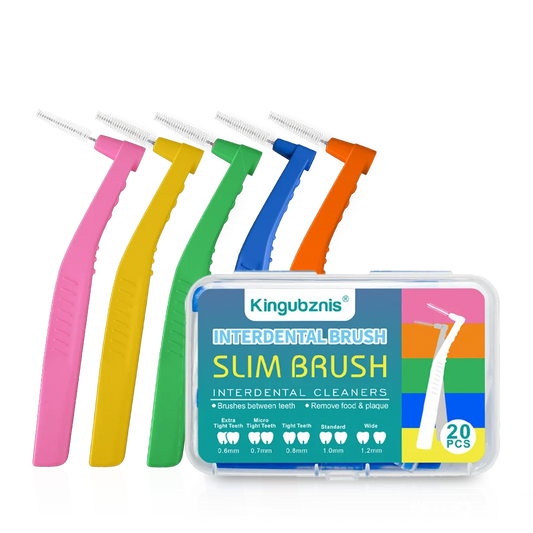 Kingubznis 20pcs  Interdental Brush For Dental Orthodontics Clean Between Teeth Cleaning Tools Soft Mini Brush With Dust Cover