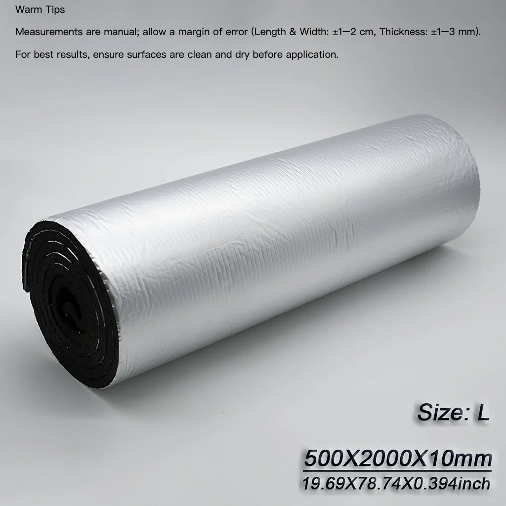 10mm Car Soundproofing Heat Insulation Cotton Roll Heatproof Soundproof Noise Reduction for RV Foam Floor Roof Pipe Insulation