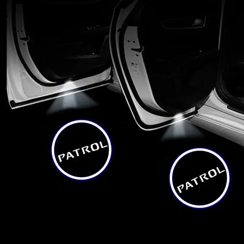 Led Car Door Welcome Light Logo Projector for Nissan Patrol 2010-2021 Ghost Shadow Atmosphere Lamps Auto Accessories