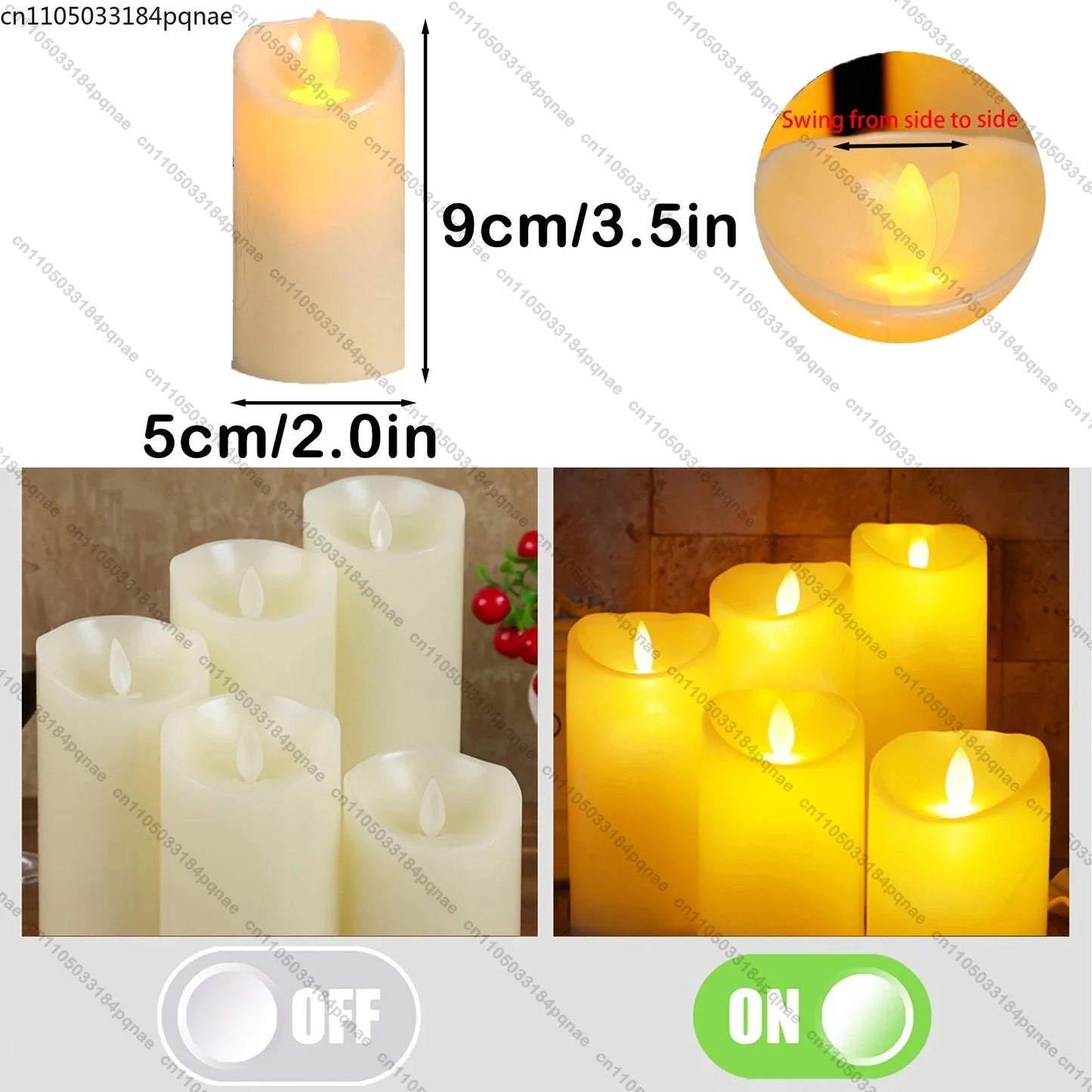 10-120pcs Flameless Fake Candle LED Flickering Candles Battery Operated LED Pillar Candles for Wedding Halloween Decor Party
