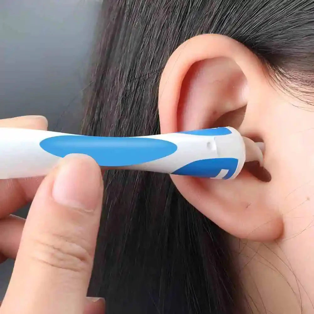 Ear Wax Remover Tool – Soft Silicone Ear Cleaner with 16 Replacement Tips