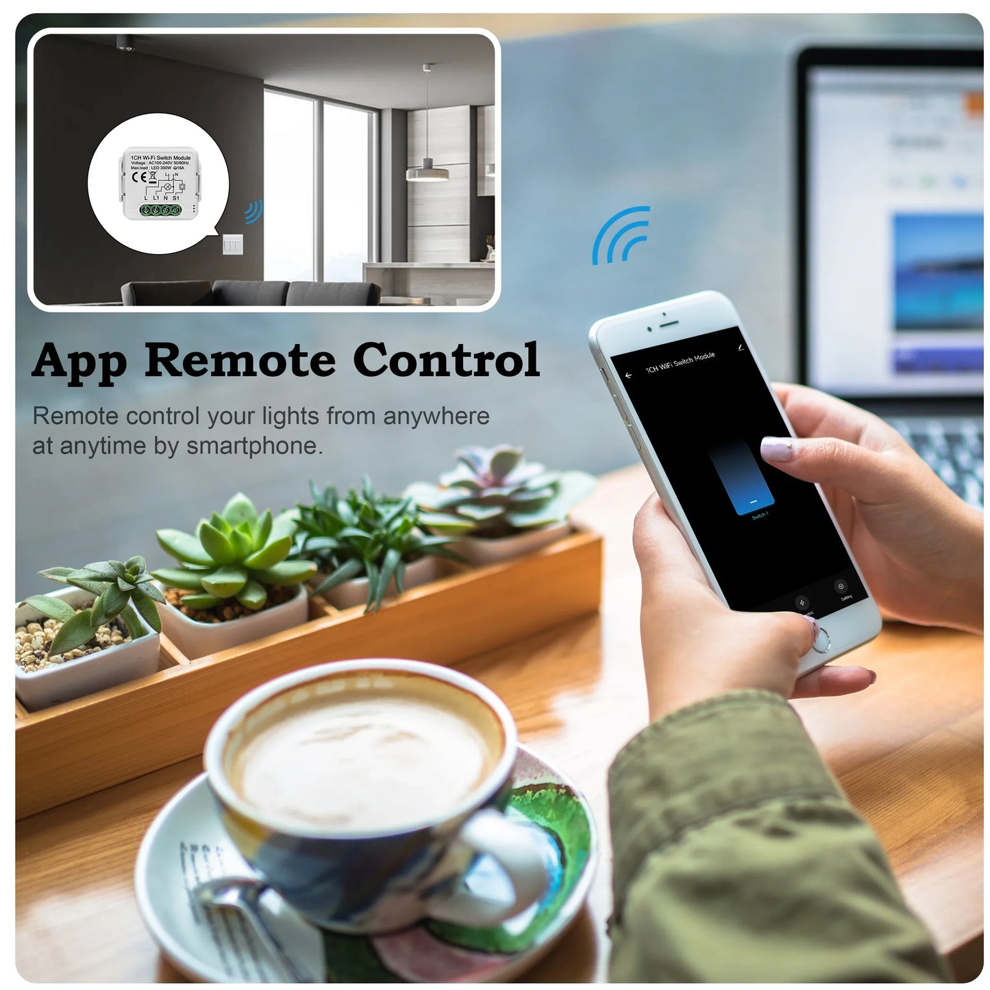 GIRIER Wifi Smart Switch Module Smart Life App Remote Control DIY Smart Light Switches 16A Works with Alice Google Home Alexa