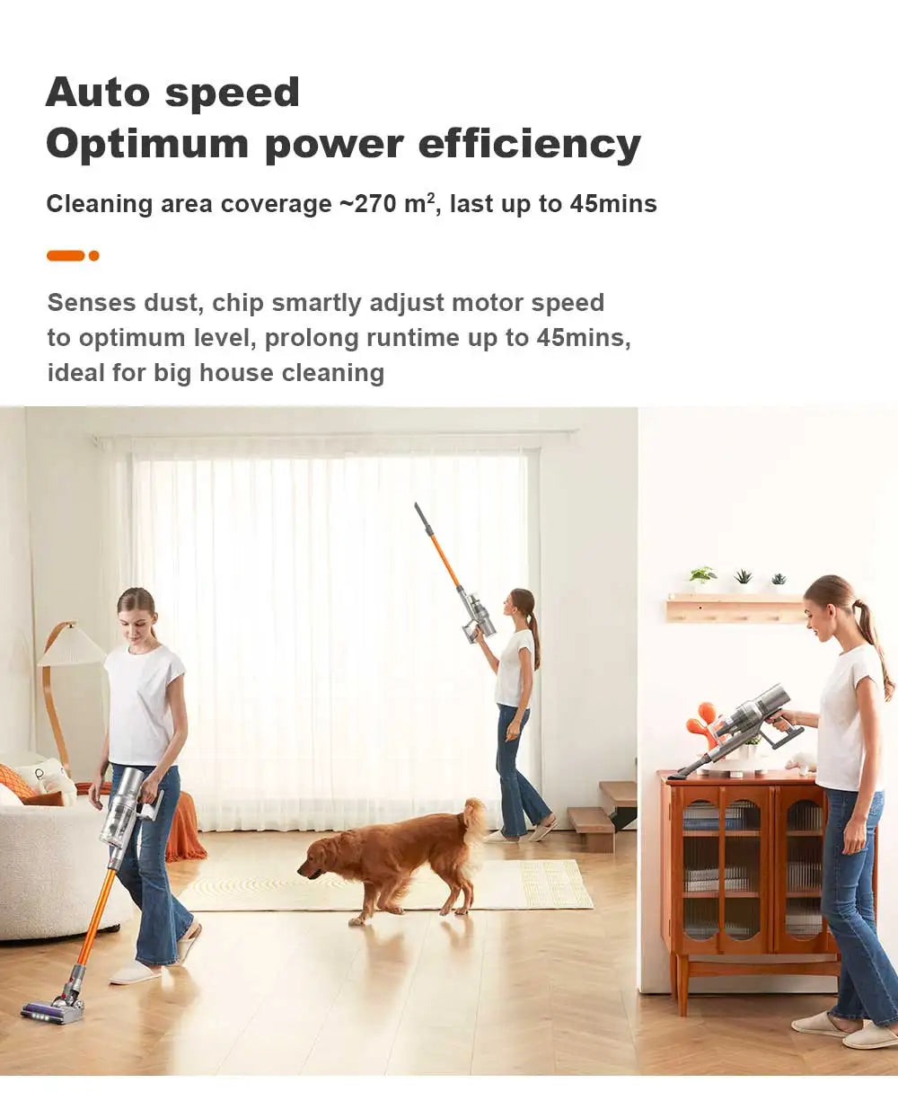 Cordless Handheld Stick Vacuum Cleaner Liectroux i10, Smart Dust Sensing,27KPa,Touch Screen,Suit for Carpet,Floor,Car & Pet Hair