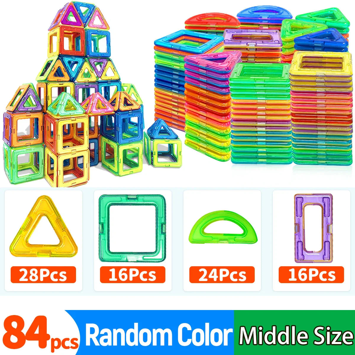 Magnetic Building Blocks - STEM Educational Toys for Kids Aged 4-12