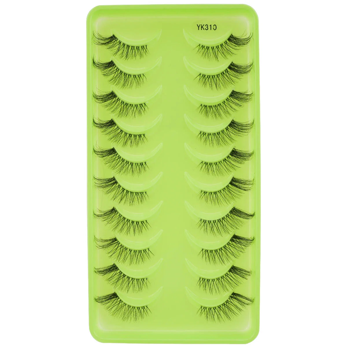 New Half Eyelashes 3D Cat Eye Lashes Clear Stem False Lashes