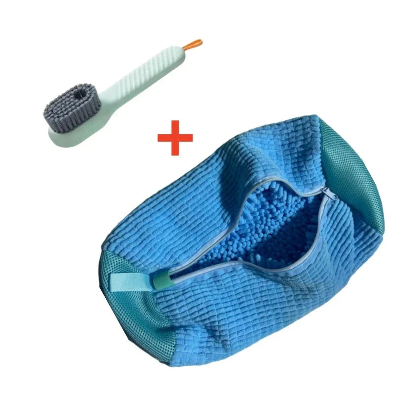 Shoe Washing Machine Bag with Brush Set – Durable Laundry Cleaner (1–4PCS)