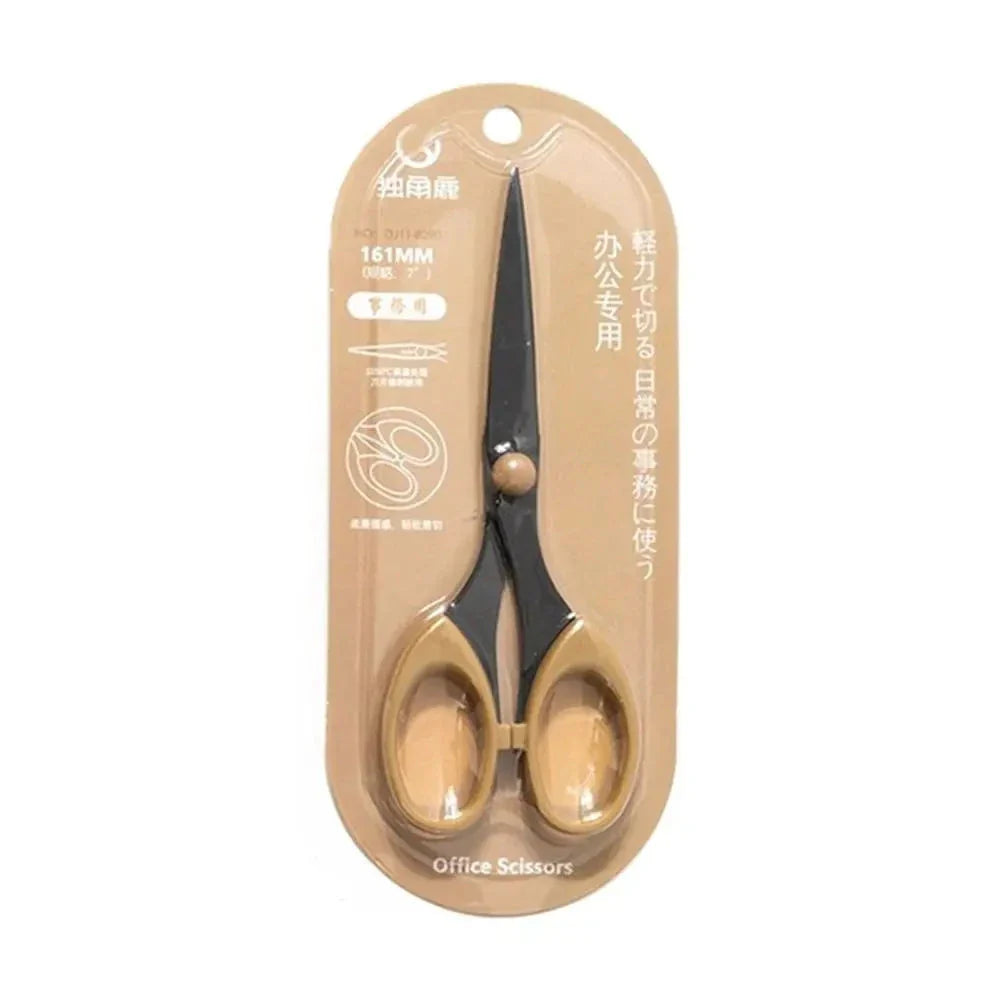 Color Scissors with Stainless Steel Blade - Safe Design for Paper Cutting, Crafts, and Office Use