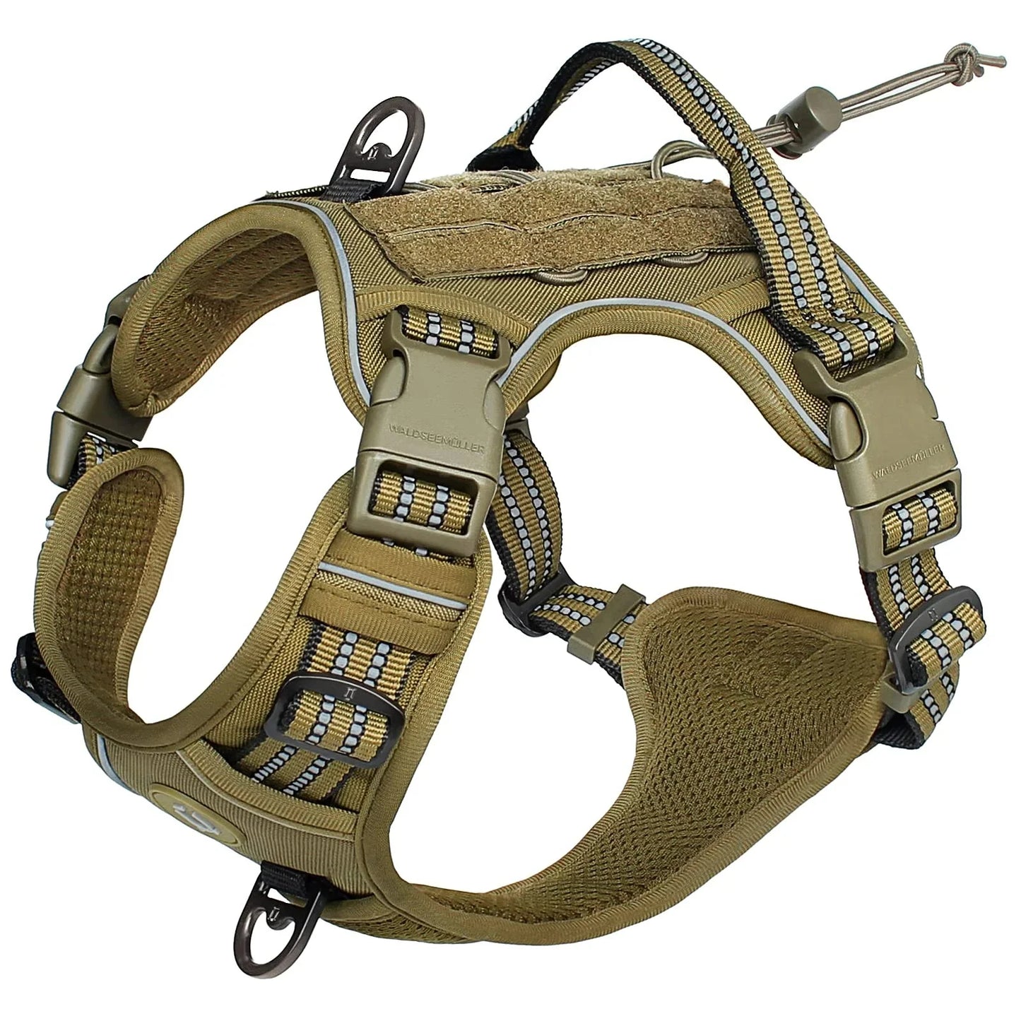 Tactical No-Pull Dog Harness – Adjustable MOLLE Military Vest for Medium & Large Dogs