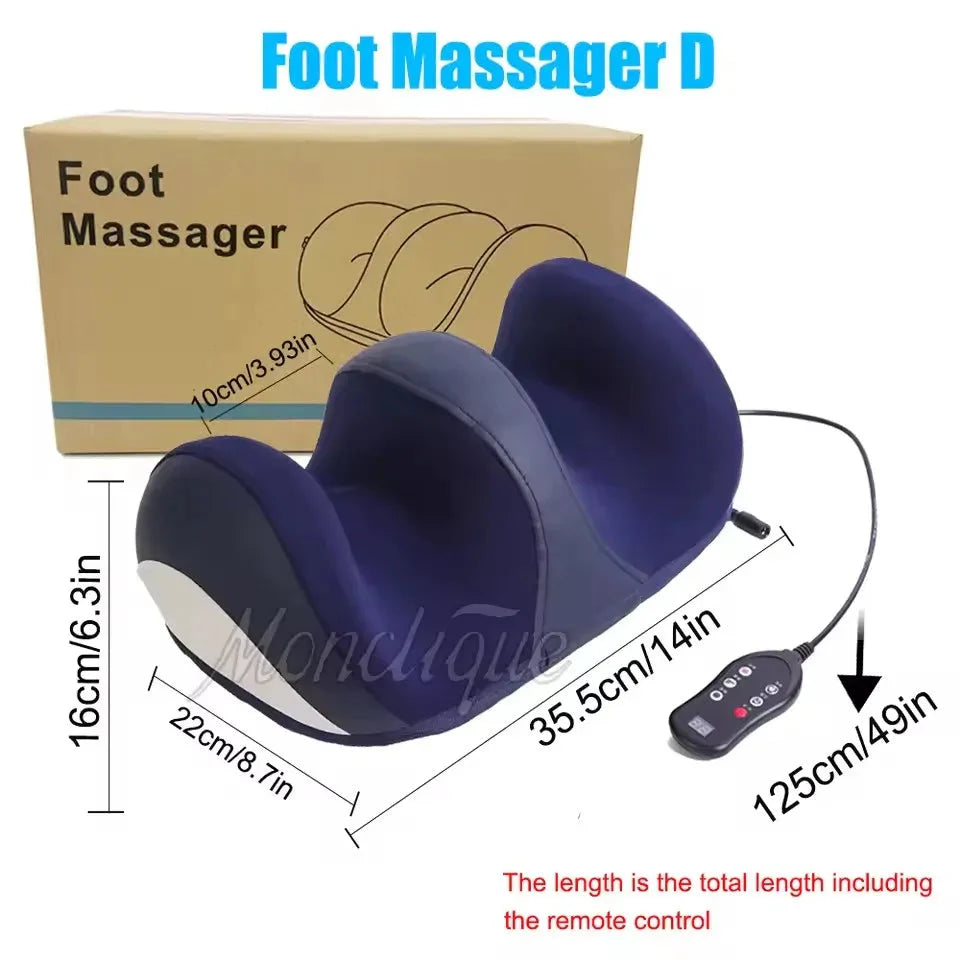 Extra Big Electric Foot Massager – Shiatsu Hot Compress & Leg Roller