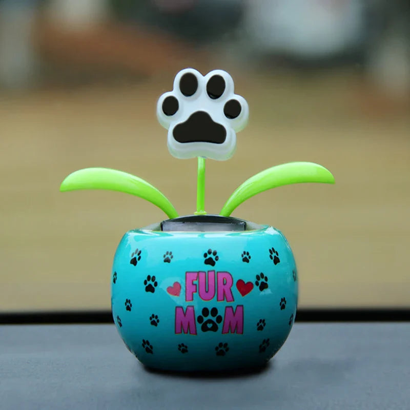 Solar Automatic Swing Solar Flower Car Ornaments