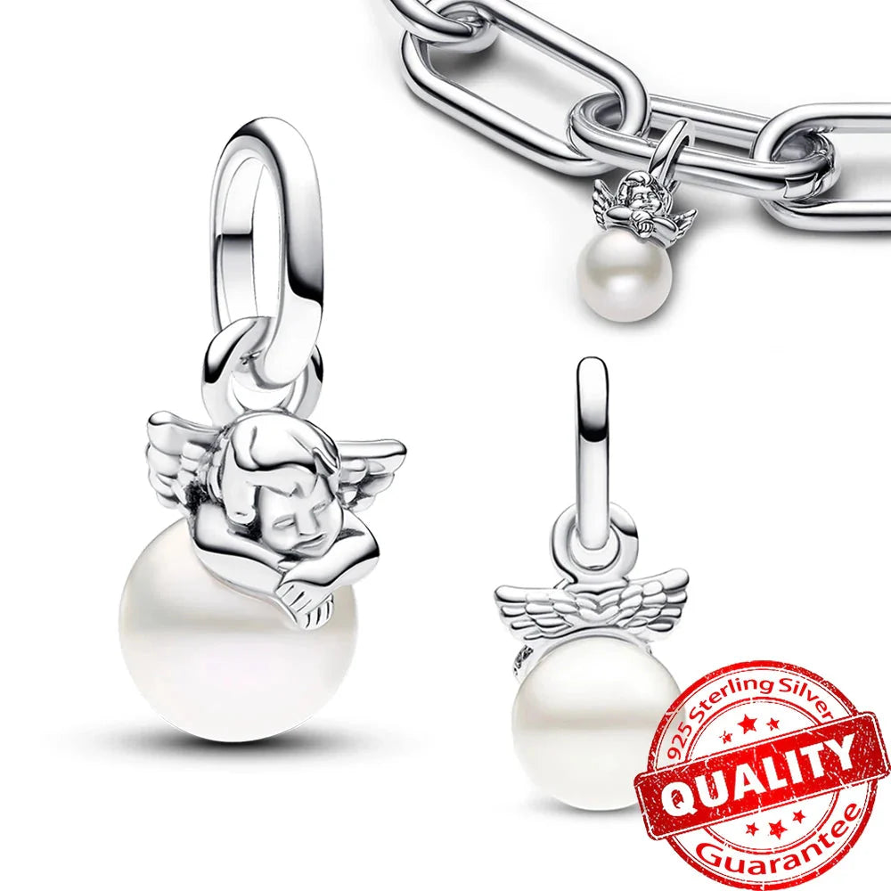 Sparkling Star Mini Dangle Charm - 925 Sterling Silver Green Heart Charm for Me Bracelet, Zircon & Crystal Accent, Customizable Girl Party Jewelry
