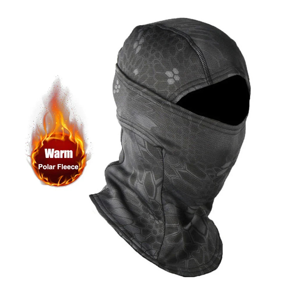 Winter Fleece Camouflage Balaclava - Cold-Proof Full Face Mask for Skiing & Cycling